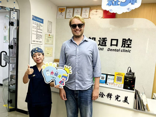 Dutch Gentleman in Xi'an Clinic for Dental Filling and Deep Clean