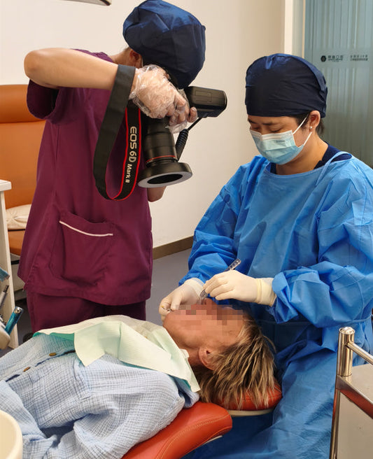 Norway Lady in Guangzhou Clinic for Dental Implants &Porcelain Veneers