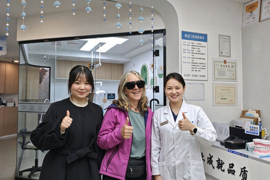 Germany Lady in Xi'an Clinic for Dental Deep Cleaning